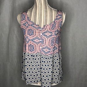 Impeccable pig pattern sleeveless top S